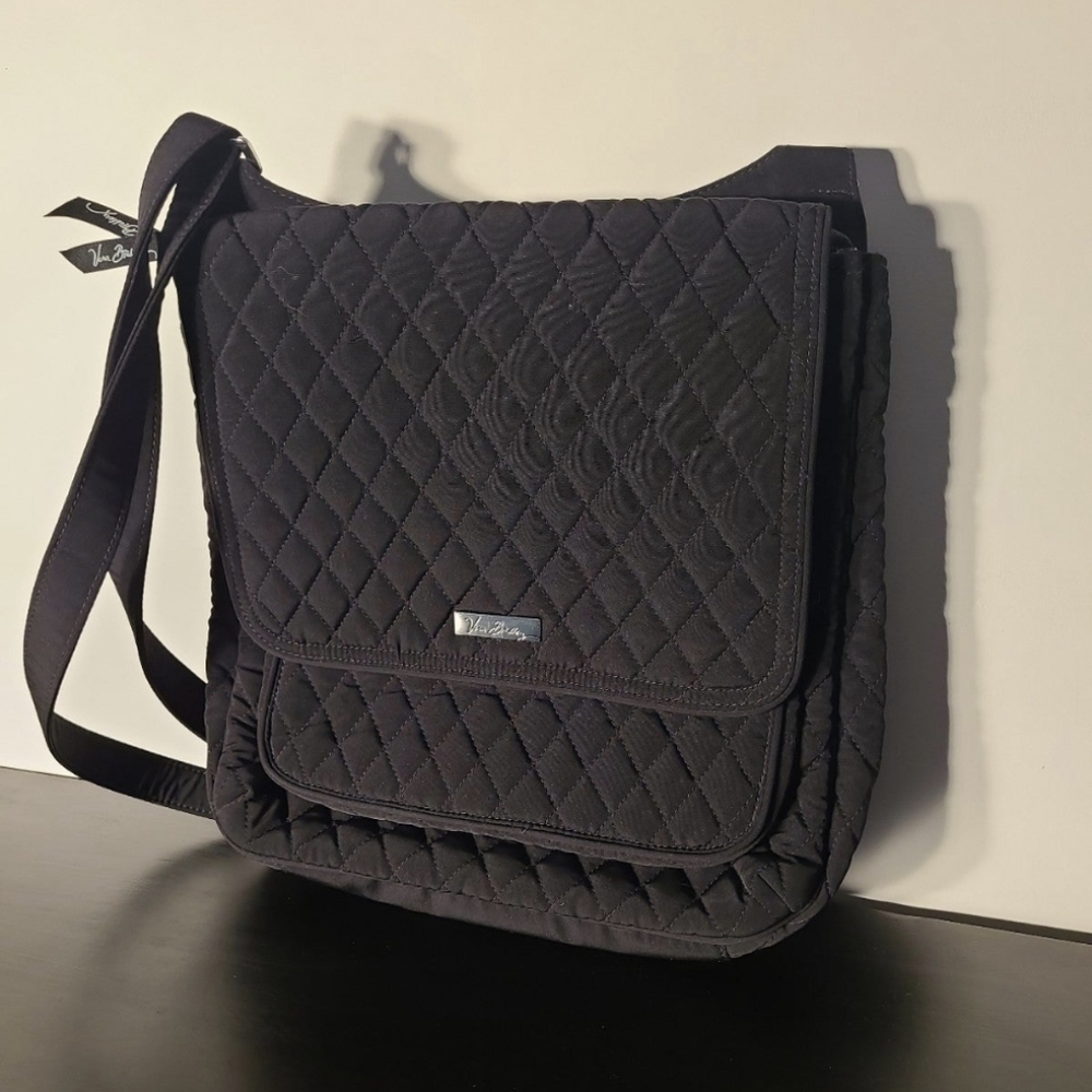 Vera bradley large bag purse, messangee mag, cross body quilted